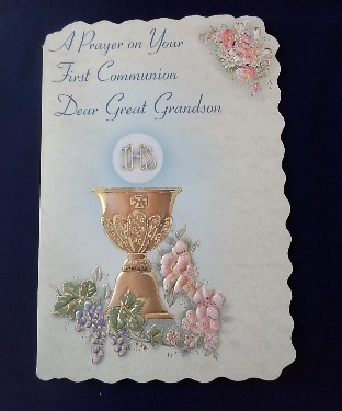 First Communion Card: Great Grandson (2)